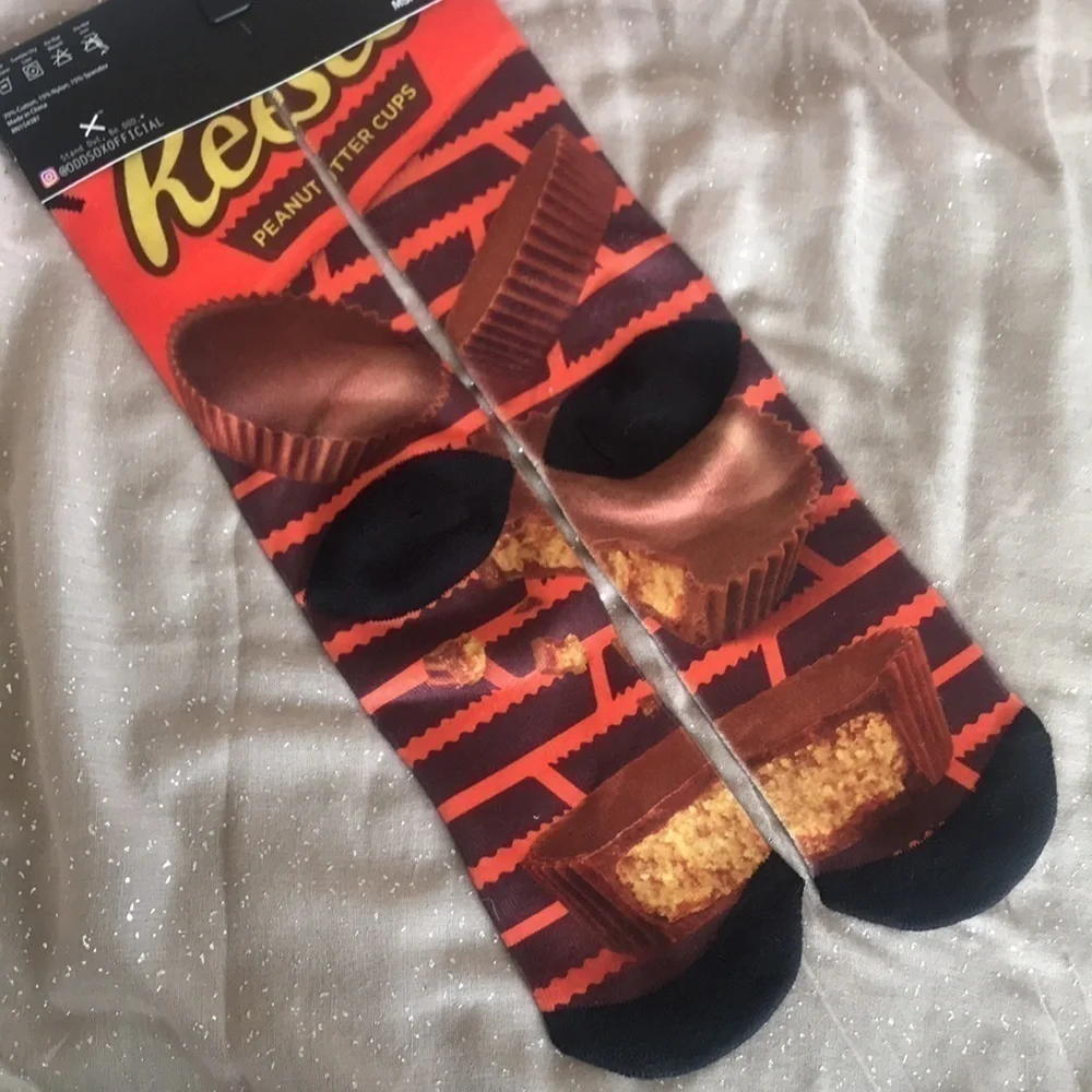 Brand New Odd Sox Reese’s Peanut Butter Cup Crew Socks